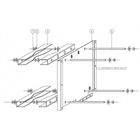 Placa de montaje y accesorios para mástil para kit de montaje ATU