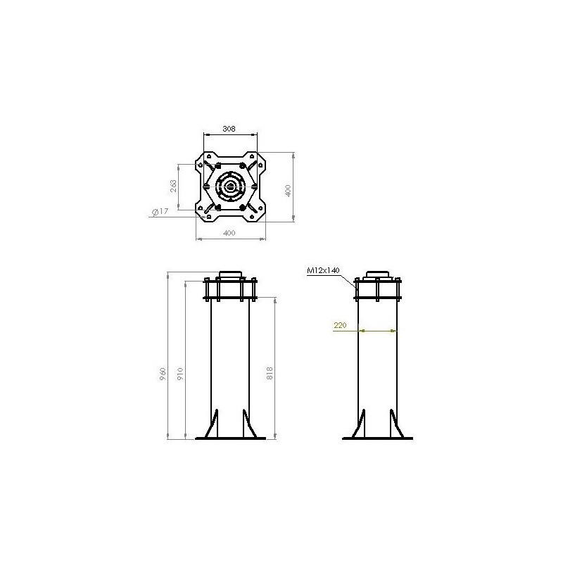 ASToptics Column HD PIER (219 мм) для MEADE X WEDGE