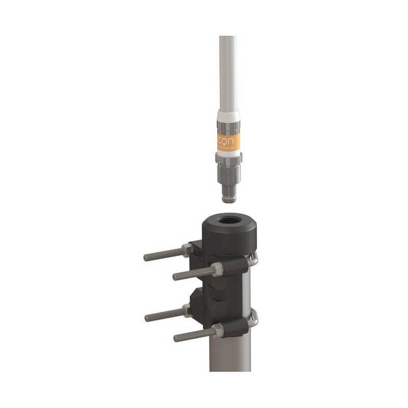 Support de mât 1" - 14TPI avec fixation