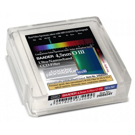 מסנני Baader Ultra-Narrowband 4.5nm OIII CCD-Filter 50x50mm