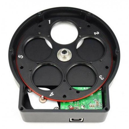 5x 1,25" veya 5x 31 mm filtreler için ZWO motorlu Filtre Tekerleği