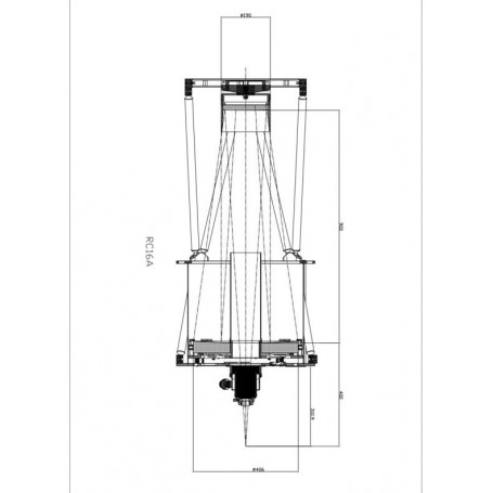 סט מראות אומגון 16 אינץ' F/8 Ritchey-Chrétien