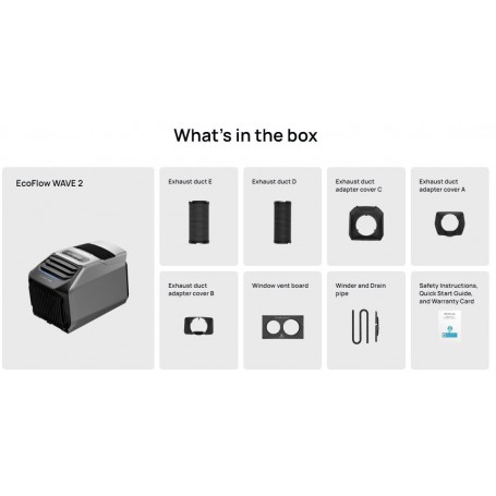 Prenosná klimatizácia EcoFlow WAVE 2 + prídavná batéria WAVE 2