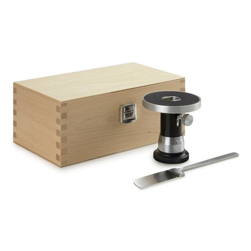 Mikrotom silinder tangan Euromex, dengan pengukur dan kabinet