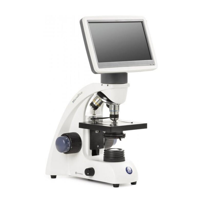میکروسکوپ Euromex MicroBlue، MB.1001-LCD، صفحه نمایش LCD 5.6 اینچی، اهداف Axis 4/10/S40x، DIN 35mm پرف.، 40x - 400x، LED، 1W