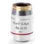 Obiettivo Euromex DX.7304, 4x/0.13, WD16,5 mm, PLFi APO, piano, semi-apocromatico, fluarex, infinito (DelphiX)