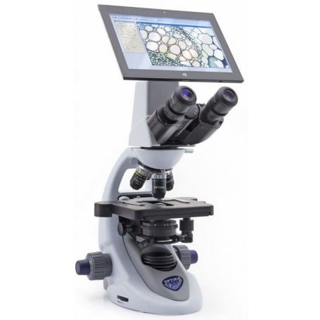 Optika digital microscope B-290TK, N-PLAN objectives. With Tablet PC