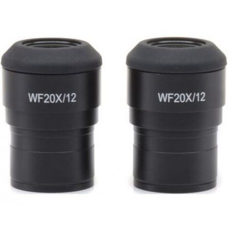 Optika Lensa Mata ST-303, WF20x/12 (Pasangan), Kompensasi Diopter, Eyecup