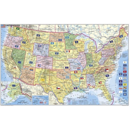 Stiefel Map USA political with ZIP code (Rigid foam)