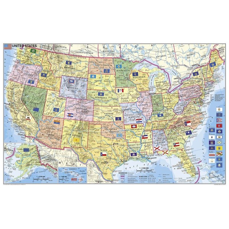 Stiefel Map USA การเมืองด้วยรหัสไปรษณีย์ (กระดาษ)