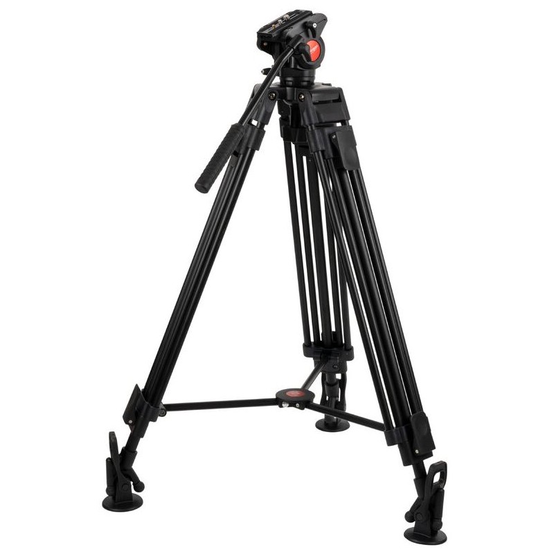 Eğimli kafaya sahip Omegan Basic 300 V alüminyum tripod