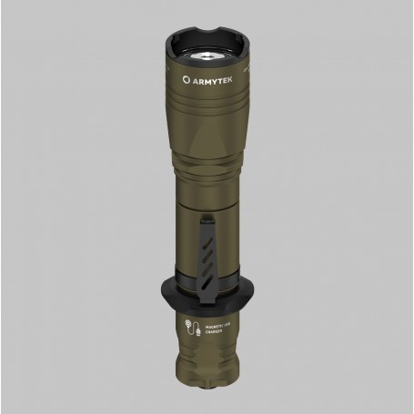 Armytek Dobermann Pro Magnet USB Olive / teplý / 1400 lm / 1x18650 v ceně / F07501WO