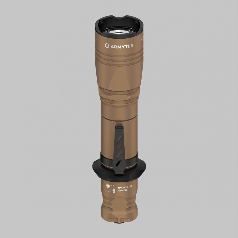 Armytek Dobermann Pro 자석 USB 모래/따뜻한/1400 lm/1x18650 포함/F07501WS