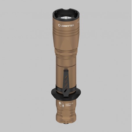 Armytek Dobermann Pro Magnet USB Sand / دافئ / 1400 lm / 1x18650 متضمن / F07501WS