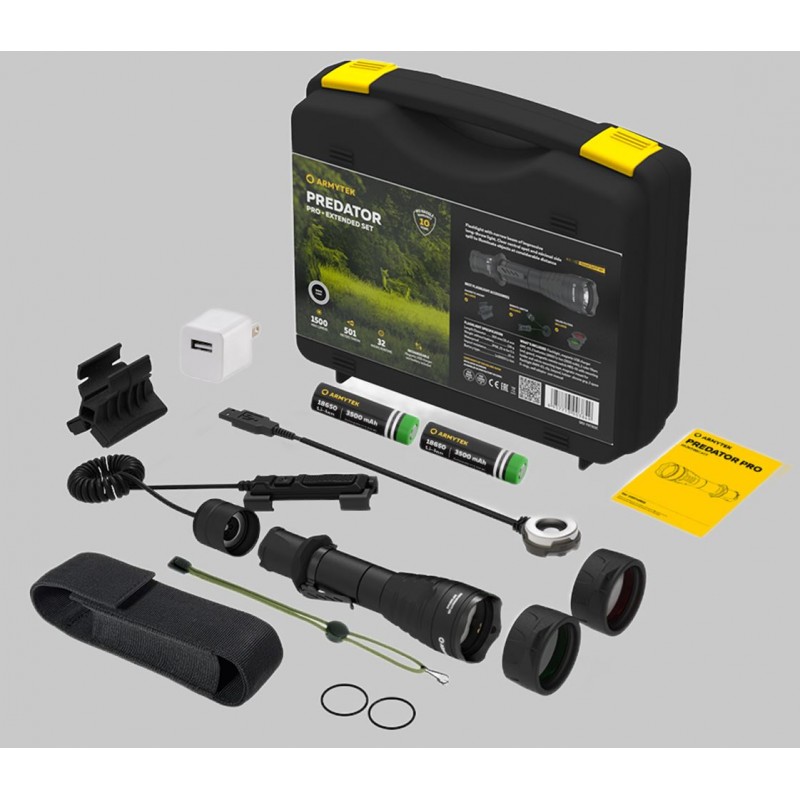 Armytek Predator Pro Extended Set / valkoinen / F07302C