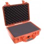 Peli 1500 Protector Case oransje (med skum)