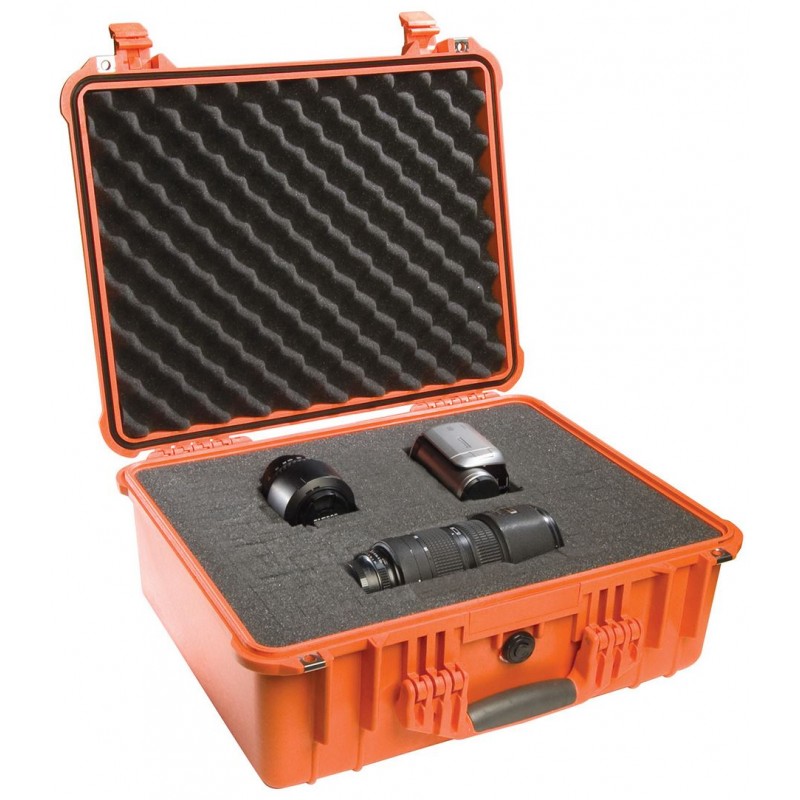 Peli 1550 Protector Case Orange (With Foam)
