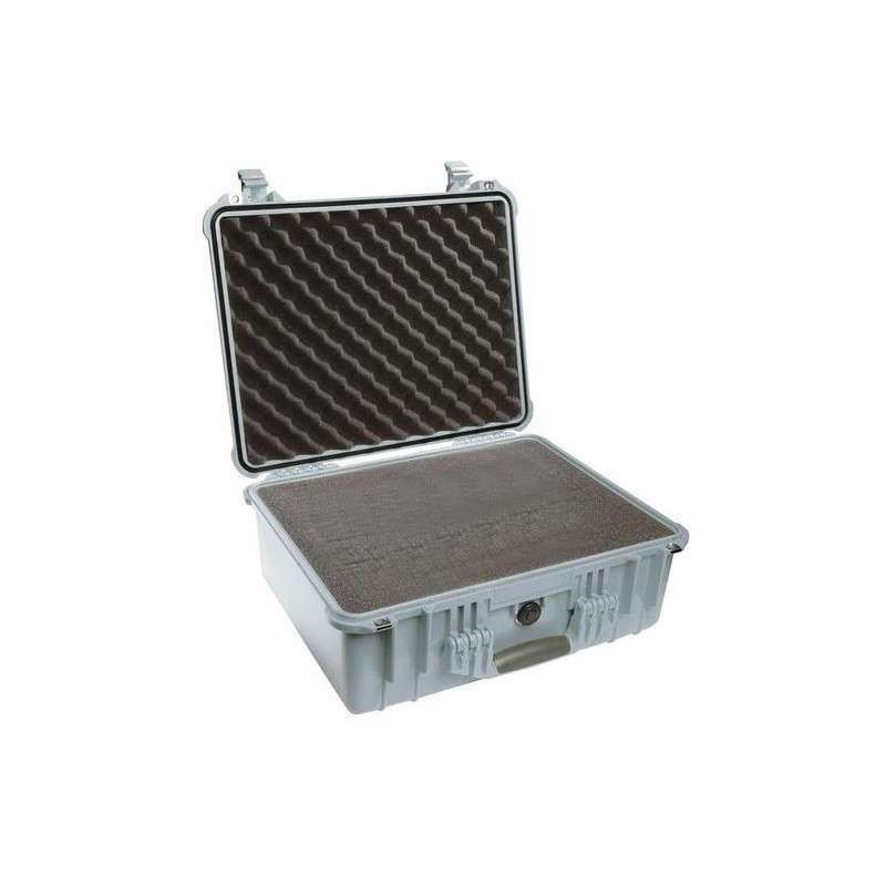 Peli 1550 Protector Case Silver (With Foam)