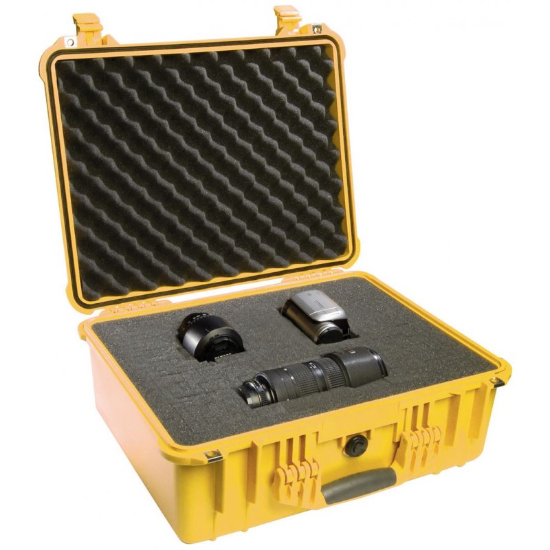 Peli 1550 Protector Case Yellow (With Foam)