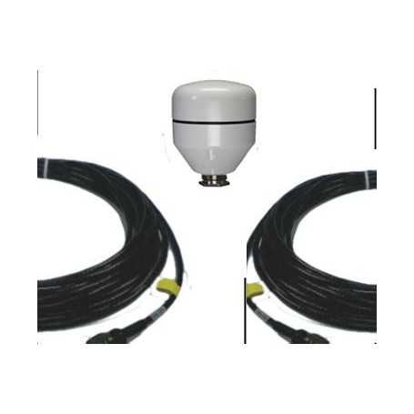 أضف (2x) 12 م LMR400 ، هوائي سلبي IRI / GPS ، وقوس التركيب - إلى محطتي الإرساء Iridium 9575 و 9575PTT