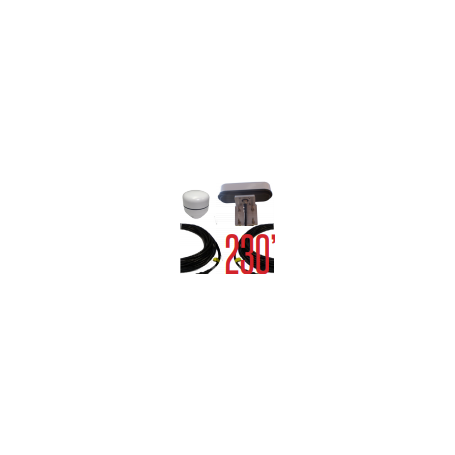 Voeg (2x) 70 m LMR400, IRI actieve antennekit, GPS-antenne en bevestigingen toe aan ASE Iridium 9575 en 9575PTT dockingstations