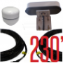 أضف (2x) 70 م LMR400 ، مجموعة هوائي IRI النشط ، هوائي GPS وحوامل - إلى محطات الإرساء Iridium 9575 و 9575PTT