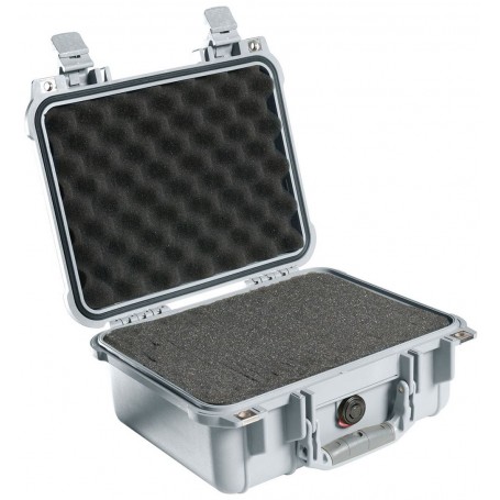 Peli 1400 Protector Case Silver (with foam)
