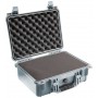 Peli 1450 Protector Case Silver (с дунапрен)