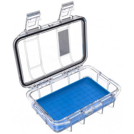 Peli M40 Micro Case, zils/caurspīdīgs