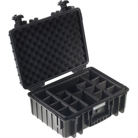 Casing B&W Tipe 5000, hitam/pembagian kompartemen (55939)