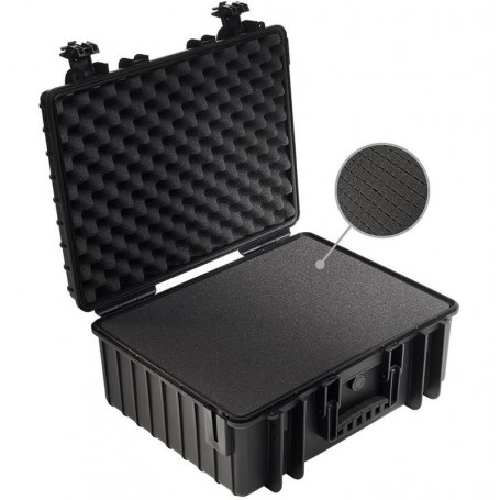 B&W Type 6000 case, black/foam lined (55950)