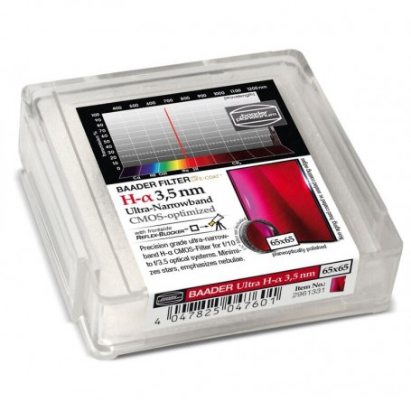 مرشحات Baader H-alpha CMOS ذات النطاق الضيق للغاية 65x65 مم (70878)
