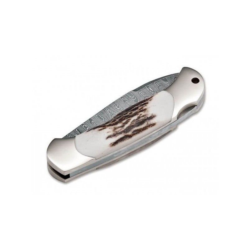 Böker noad Scout Spearpoint Staghorn Damascus (73691)