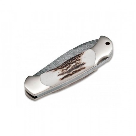 Böker Kések Scout Spearpoint Staghorn Damaszkusz (73691)