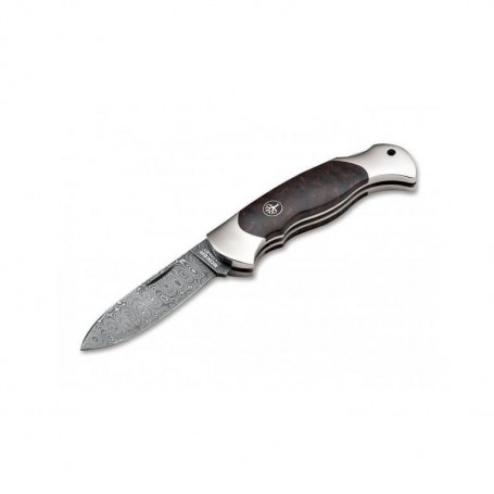 Böker noad Scout Spearpoint Burl Birch Damascus (73692)