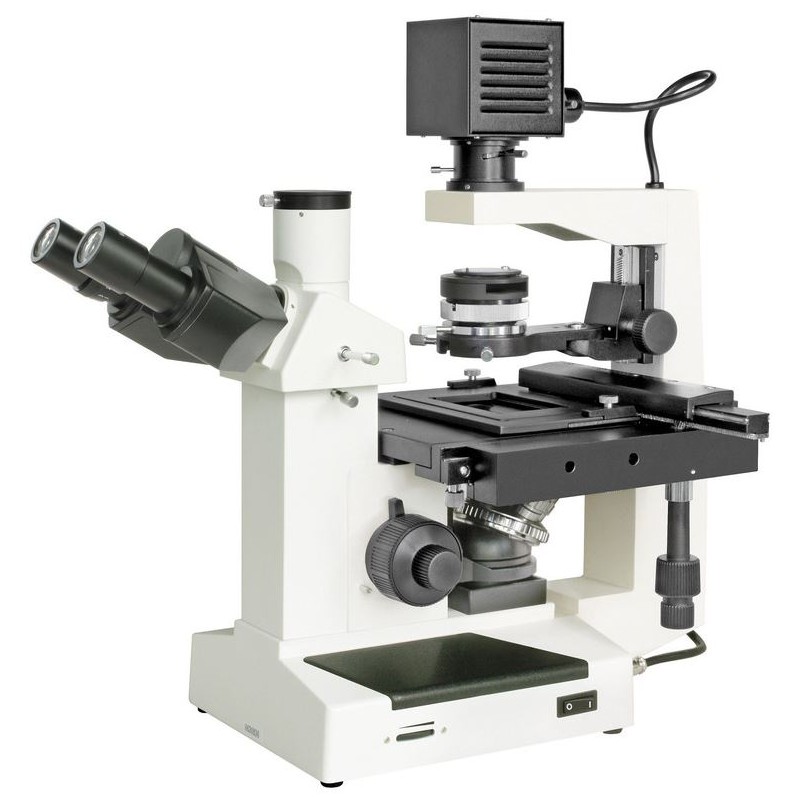 Microscope inversé Bresser Science IVM 401, inversé, trinoculaire, 100x - 400x (12862)