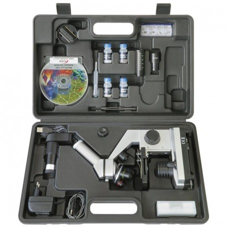 Bresser Junior Biolux CEA 显微镜套装，USB目镜，盒子，40-1024倍 (45876)