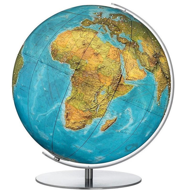 Columbus Globe Duo Swarovski Mat en acier inoxydable 40 cm Allemand (45660)