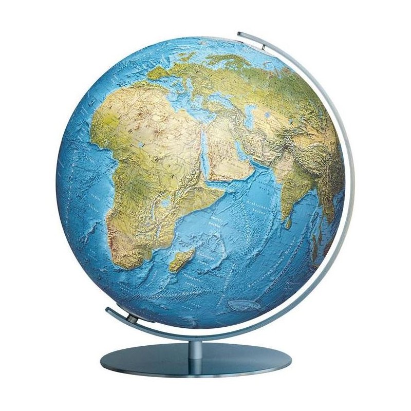 Quả địa cầu Columbus Duorama bằng thép không gỉ (mờ) 34cm OID Đức (24702)
