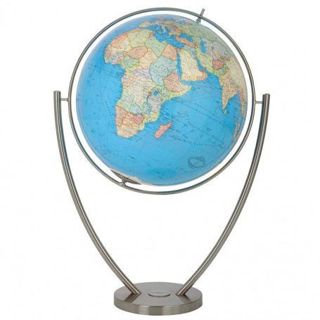 Globo terráqueo Columbus Floor Duo Magnum de acero inoxidable alemán 77 cm (3531)