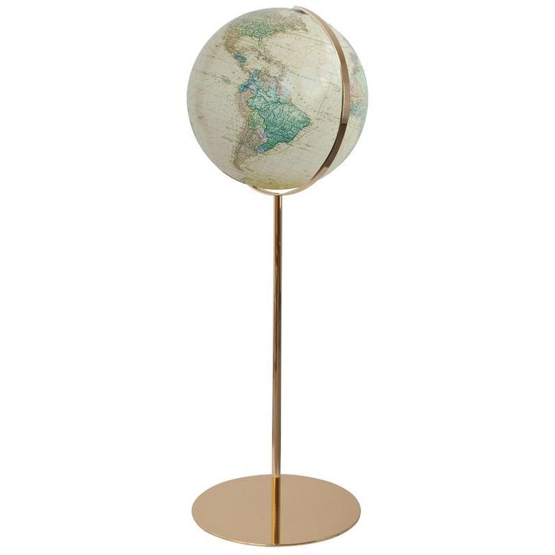Globo Columbus Royal com base de latão 40cm Alemão (26844)