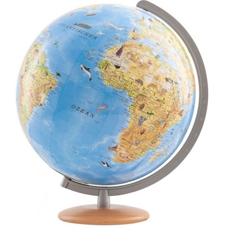 Globe pour enfants Columbus Notre Terre avec stylo explorateur 34 cm Allemand (60436)