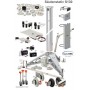 euro EMC PU rattad 200mm Stand kolonni S130 (60940) jaoks