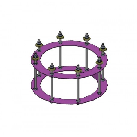 euro EMC Verankeringsset 2 voor P200 observatoriumzuil, totale hoogte 100 cm (47110)