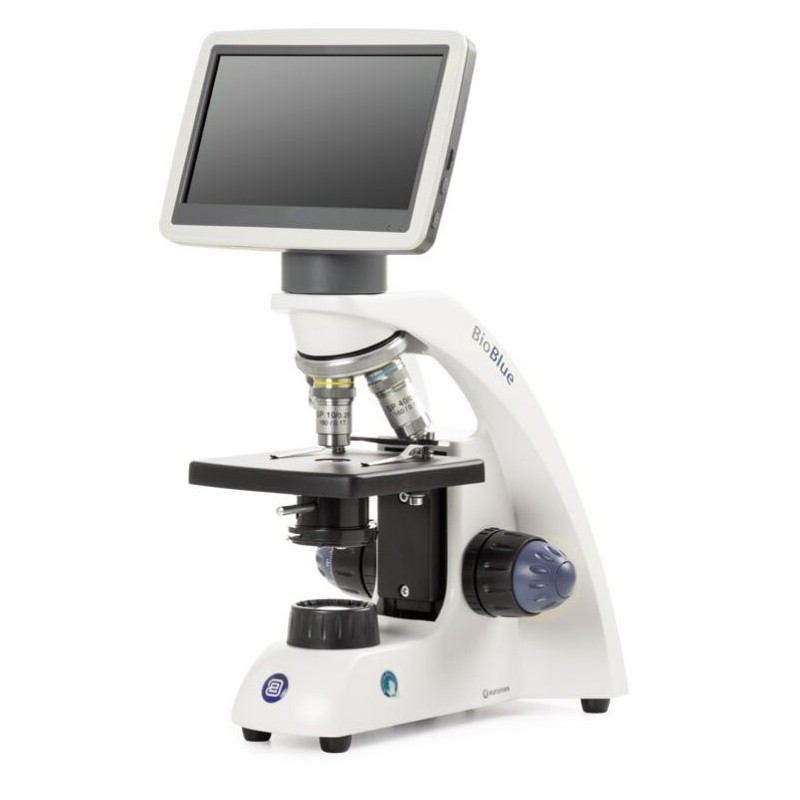Euromex BioBlue, BB.4200-LCD, écran LCD de 7'', objectifs SMP 4/10/S40x, DIN, 40x-400x, 10x/18, LED, 1W, platine porte-objet sim