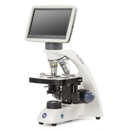 Euromex BioBlue, BB.4220-LCD, 7-palcová LCD obrazovka, SMP 4/10/S40x objektívy, DIN, 40x - 400x, 10x/18, LED, 1W, Krížový stolík
