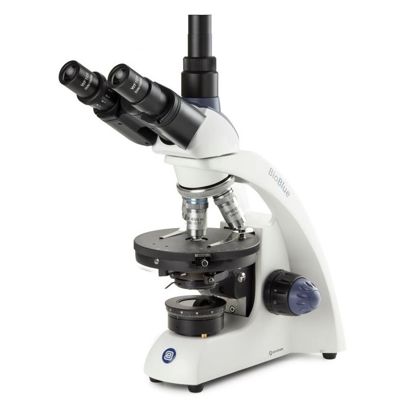 Микроскоп Euromex BioBlue, BB.4243-P-HLED, тринокулярный, поляризационный, DIN, 40x-600x, 10x/18, LED, 1W (79130)
