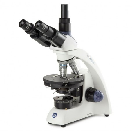 Microscópio Euromex BioBlue, BB.4243-P-HLED, trinocular, Pol, DIN, 40x-600x, 10x/18, LED, 1W (79130)