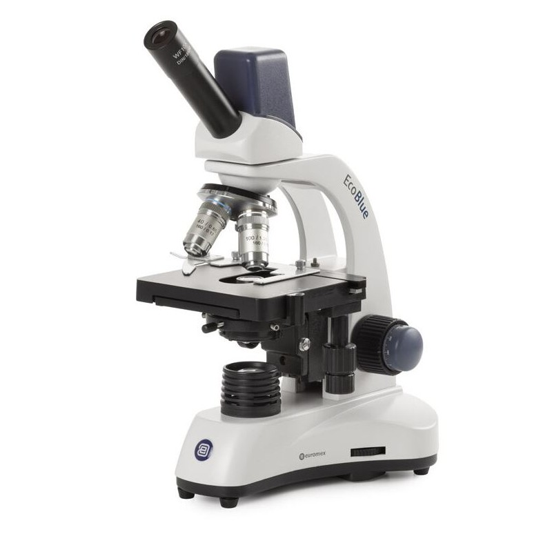Euromex Microscope EC.1155, mono, digital, 40x-1000x, DL, LED, 10x/18 mm, X-Y Cross table, 5 MP (79881)