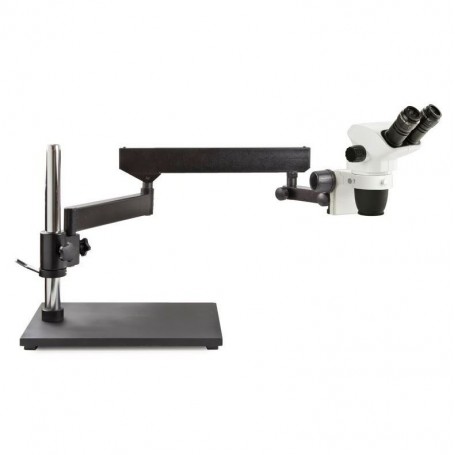 Euromex Stereo zoom microscope NZ.1902-A, 6.7x to 45x with articulated stand, base plate, w.o.illumination, bino (55594)